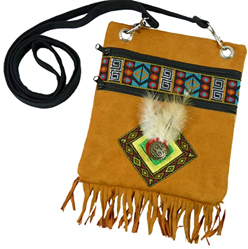 Bock op Kölle Umhängetasche Indianer Style Handtasche Kostüm Zubehör Karneval, Motto-Party (Braun) von Bock op Kölle