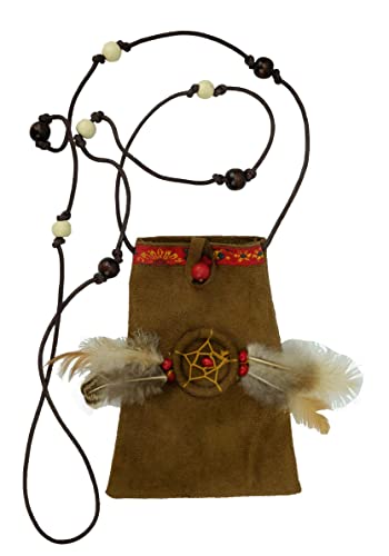 Bock op Kölle Umhängetasche Indianer Style Handtasche Kostüm Zubehör Karneval, Motto-Party (Braun klein) von Bock op Kölle