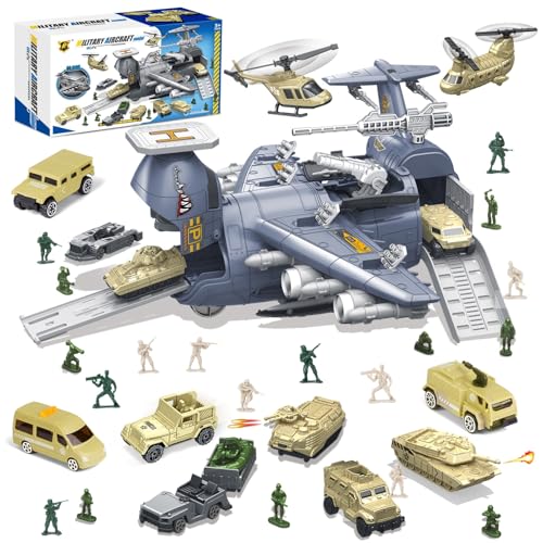 Militärfahrzeug Kampfspielzeug mit Soldaten Hubschrauber,Militärtransport Frachtflugzeug Autos Spielzeug,Flugzeug Modell Spielzeug mit Armee Männer Figuren,Mini Kampffahrzeug für Kinder Alter 3+ Militärfahrzeug Kampfspielzeug mit Soldaten Hubschrauber,Militärtransport Frachtflugzeug Autos Spielzeug,Flugzeug Modell Spielzeug mit Armee Männer Figuren,Mini Kampffahrzeug für Kinder Alter 3+ von Boderam