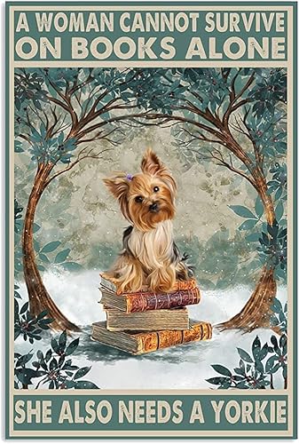 Erwachsenen-Puzzle, 1000-teiliges Holzpuzzle für Erwachsene und Kinder, eine Frau kann nicht allein auf Büchern überleben, sie braucht auch ein Yorkie-Puzzle für aktives Denken, Party-Unterhaltung, Erwachsenen-Puzzle, 1000-teiliges Holzpuzzle für Erwachsene und Kinder, eine Frau kann nicht allein auf Büchern überleben, sie braucht auch ein Yorkie-Puzzle für aktives Denken, Party-Unterhaltung, von Bodyard