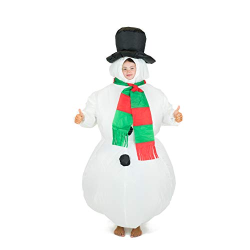 Aufblasbares Ganzkörper-Schneemann-Kostüm für Kinder von Bodysocks Fancy Dress
