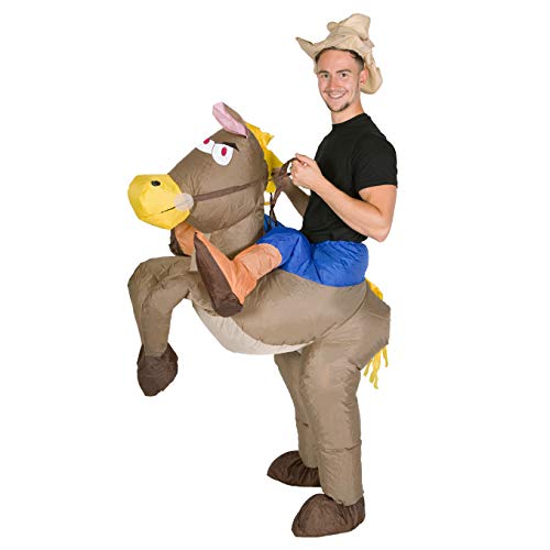 Bodysocks® Aufblasbares Cowboy Pferd Jockey Kostüm für Erwachsene von Bodysocks Fancy Dress