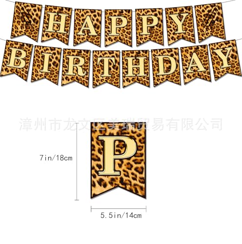 Party-Dekorationen mit Leopardenmuster, klassisches Tierdruck, Geburtstagsbanner, Wildtier-Kuchenaufsatz und Cupcake-Topper mit Leopardenmuster Party-Dekorationen mit Leopardenmuster, klassisches Tierdruck, Geburtstagsbanner, Wildtier-Kuchenaufsatz und Cupcake-Topper mit Leopardenmuster von Boerni