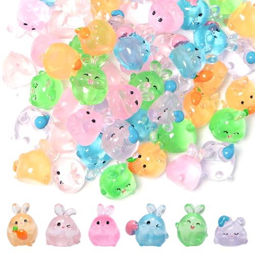 Bofanze 60 Stück Mini Leuchtend Kaninchen mini Harz Tiere Mini leuchtende Harz Figurines Bunte Kleine Tierfiguren Leuchtende Bunt Miniatur Figuren für Puppenhausdekoration,Heimdekoration Bofanze 60 Stück Mini Leuchtend Kaninchen mini Harz Tiere Mini leuchtende Harz Figurines Bunte Kleine Tierfiguren Leuchtende Bunt Miniatur Figuren für Puppenhausdekoration,Heimdekoration von Bofanze