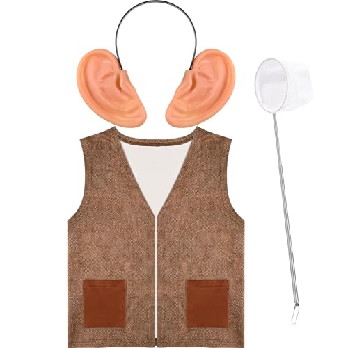 Kind Riesenkostüm mit Ohren, Stirnband, Weste, Fangnetz für Welttag der Buchwoche, Kostümoutfit (110 cm) von Bofeiya