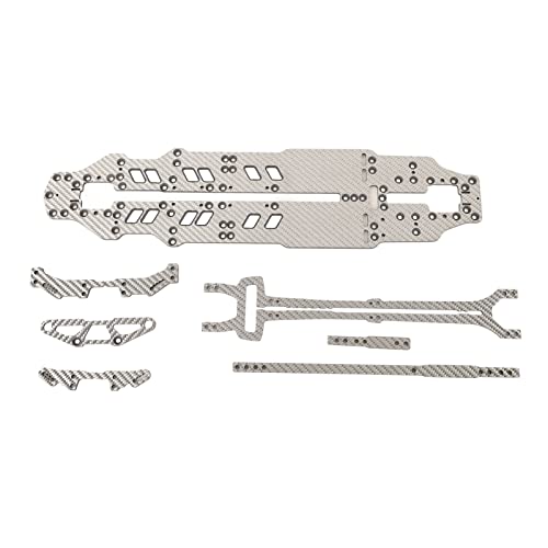 Bognajin Carbon -Chassis -Kit für 1/10 Skala Xpress AT1S RC -Auto, Upgrade -Rahmen -Kit mit 3K -Kohlenstoffmaterial, einfache Installation, verbesserte Driftleistung, ausgehöhlter (Silver SSG) von Bognajin