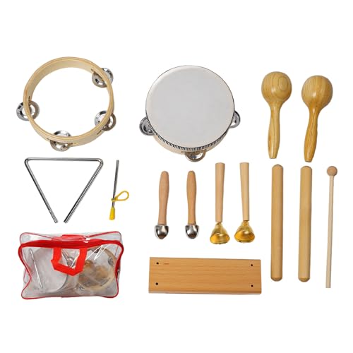 Orff Instrument Set, Musical Percussion for Kindergarten, Early Learning Tool with Tote Bag, Sturdy Solid Wood and Iron Materials, Full Set of Instruments Including Triangle Iron, Orff Instrument Set, Musical Percussion for Kindergarten, Early Learning Tool with Tote Bag, Sturdy Solid Wood and Iron Materials, Full Set of Instruments Including Triangle Iron, von Bognajin