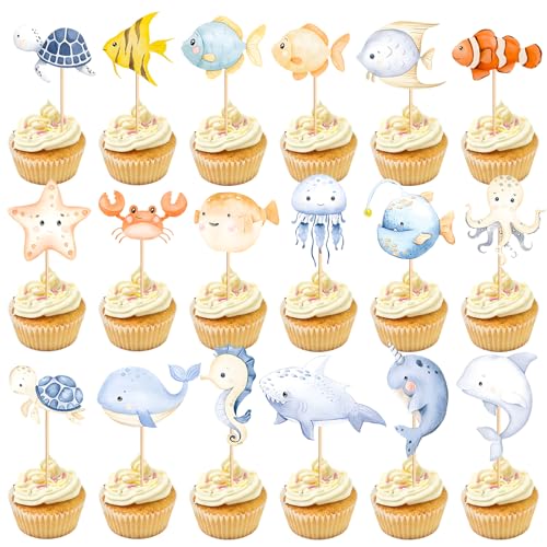 Bogoro 56 Stück Fisch Cupcake Dekoration Ozean Tier Kuchen Spitze Meerjungfrau Kuchen Topper Seestern Seetang Torten Deko Seepferdchen Cupcake Deko Esspapier Tortendeko Unterwasserwelt für Geburtstag Bogoro 56 Stück Fisch Cupcake Dekoration Ozean Tier Kuchen Spitze Meerjungfrau Kuchen Topper Seestern Seetang Torten Deko Seepferdchen Cupcake Deko Esspapier Tortendeko Unterwasserwelt für Geburtstag von Bogoro