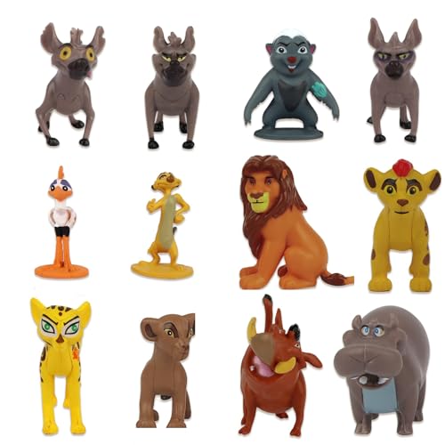 Bogoro Lion Figuren Set Cake Decoration Lion King Lion King Mini Figuren Set Lion Figuren Cupcake Toppers König der Löwen Tortenfigur Kuchendekorationszubehör für Kindergeburtstage von Bogoro