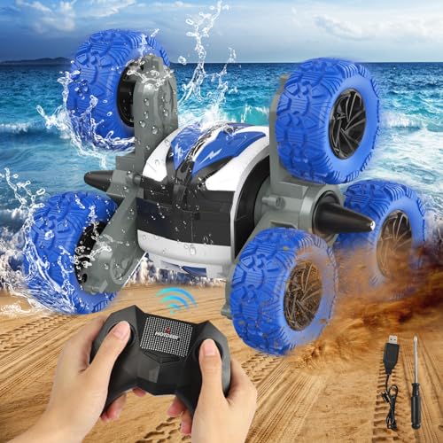Amphibienfahrzeug Ferngesteuertes Auto ab 3 4 5 6 7 8 9 + Jahre, Stunt RC Auto kinder Doppelseitiges Fahren 360° Flipper, All Terrain, Spielzeug für Junge Mädchen, Geburtstag Weihnachten Geschenk Amphibienfahrzeug Ferngesteuertes Auto ab 3 4 5 6 7 8 9 + Jahre, Stunt RC Auto kinder Doppelseitiges Fahren 360° Flipper, All Terrain, Spielzeug für Junge Mädchen, Geburtstag Weihnachten Geschenk von Bogseth