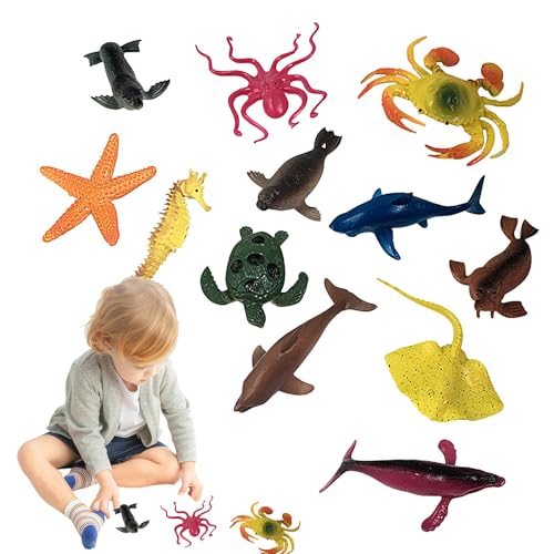 Bohany Tierspielzeug-Set,Meerestier - Realistische 12-teilige Tierspielzeugfiguren Spielzeug - Verschiedene Meeresbadespielzeuge, Unterwasser-Lernspielzeug zum Geburtstag Bohany Tierspielzeug-Set,Meerestier - Realistische 12-teilige Tierspielzeugfiguren Spielzeug - Verschiedene Meeresbadespielzeuge, Unterwasser-Lernspielzeug zum Geburtstag von Bohany