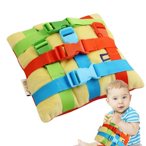 Sensorisches Schnallenkissen,Plüschschnalle Puppe Für Kleinkinder,Kissenspielzeug,Entwicklung Der Feinmotorik Und Problemlösung Für Feine Grundlegende Fähigkeiten,Pädagogisches Klassenzimmer,20*20cm von Bohany
