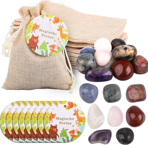 Bohrma 12 Set Glückssteine für Kinder mit Jutesäckchen Bunte Glücksbringer Steine Mitgebselstein Magische Steine Party Mitgebsel für Kindergeburtstag Silvester Waldtiere Geburtstag Geschenke Kinder Bohrma 12 Set Glückssteine für Kinder mit Jutesäckchen Bunte Glücksbringer Steine Mitgebselstein Magische Steine Party Mitgebsel für Kindergeburtstag Silvester Waldtiere Geburtstag Geschenke Kinder von Bohrma