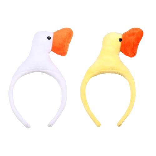 Bohue 2 x Gänse-Stirnband, Cartoon-Haarband, niedliche Tier-Gans-Kopfbedeckung, Cosplay, Party, Foto-Stirnband für Halloween-Party Bohue 2 x Gänse-Stirnband, Cartoon-Haarband, niedliche Tier-Gans-Kopfbedeckung, Cosplay, Party, Foto-Stirnband für Halloween-Party von Bohue