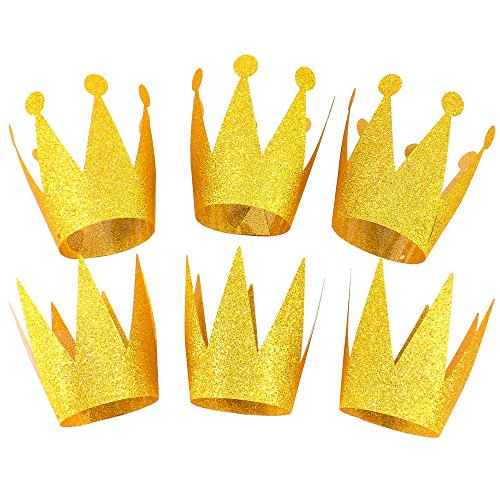 Boieo Gold Party Crown Kids First Birthday Party Hats for Party Decorations Supplies – 6 ct Boieo Gold Party Crown Kids First Birthday Party Hats for Party Decorations Supplies – 6 ct von Boieo