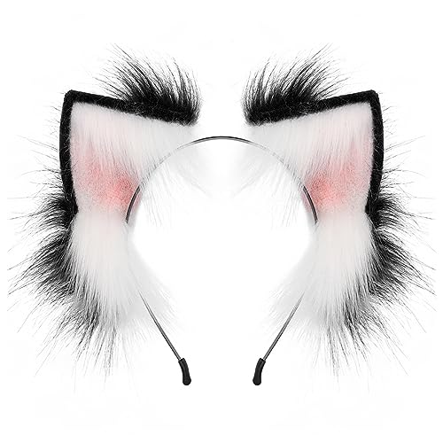 Bokcztml Cosplay Füchse Ohr Stirnband Frau Studenten Karneval Anime Charakter Haarband Ohr Stirnbänder Plüsch Weihnachten Haarreifen Cosplay Haarschmuck Füchse Ohren Haarband Anime Halloween Hairhoop von Bokcztml