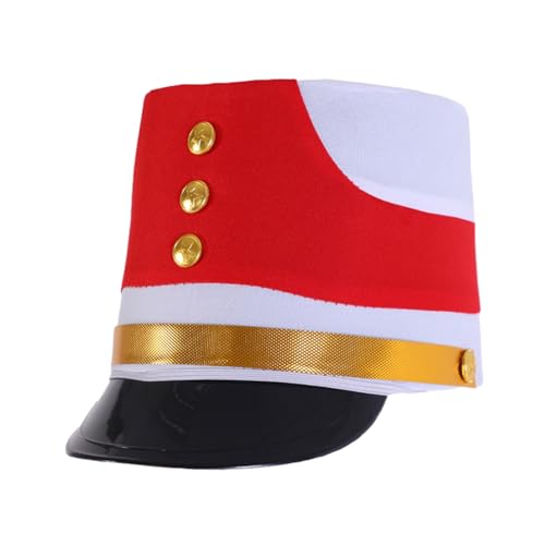Bokcztml Drum Majors Hut Vintage Halloween Märsche Bandhut Ritter Filz Weihnachten Cosplay Drum Majors Show Zubehör Kostüm Kopfbedeckung Auftritte Elegante Kopfbedeckung von Bokcztml