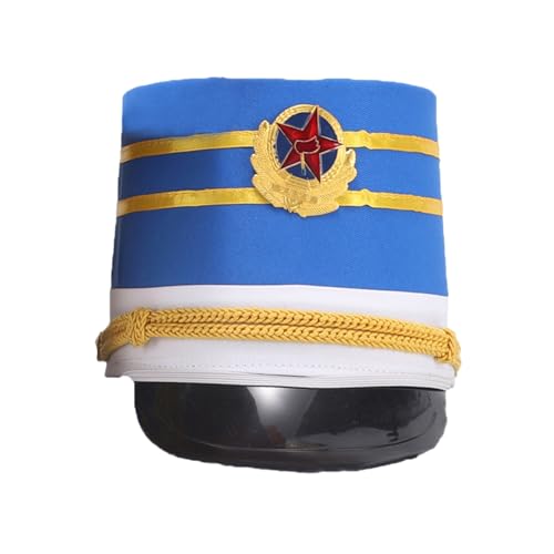 Bokcztml Drum Majors Hut Vintage Halloween Märsche Bandhut Ritter Filz Weihnachten Cosplay Drum Majors Show Zubehör Kostüm Kopfbedeckung Auftritte Elegante Kopfbedeckung von Bokcztml