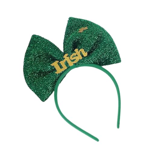 Bokcztml Patrick's Day Party Bowknot Stirnband Mit Shamrock Dekoriert Haare Erklärungen Party Kopfbedeckung Für Festivalfeiern von Bokcztml