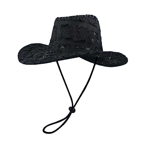 Bokcztml Vintage-Kostüm, Western-Cowboyhut, Cosplay, Haushaltsdekoration, für Zuhause, Festival, Einkaufen, Reisen, Cowboyhut von Bokcztml