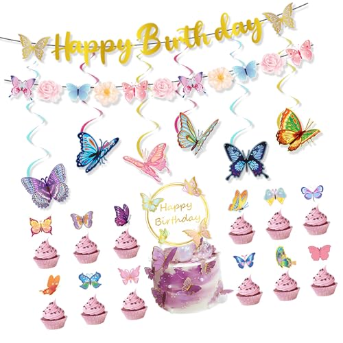 Cupcake Toppers Butterfly Themed Banners Party Decors Butterfly Cake Accessoires Papier Textur Für Partyfeier Cupcake Toppers Butterfly Themed Banners Party Decors Butterfly Cake Accessoires Papier Textur Für Partyfeier von Bokcztml