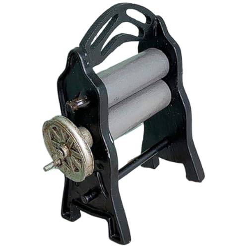 Handbetriebene winzige Teigmaschine aus Metall und Holz, Design 1/12 Puppenhäuser, Küchenmöbel, realistisches Miniatur-Noddle-Maschinen-Modell von Bokcztml