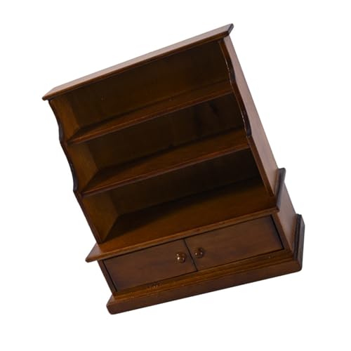 Miniatur-Bücherregal im Maßstab 1:12, antikes Holzvitrine für Puppenhäuser, Wohnzimmer, Vintage-Dekore, Vintage-Puppenhäuser, Bücherregal-Display von Bokcztml