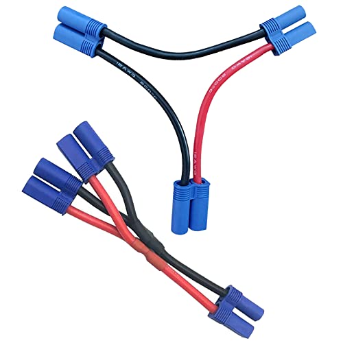 Boladge 1 Stück EC5 Batterie Stecker Parallel Adapter Kabel und 1 Stück EC5 Serie Stecker Adapter Kabel 12AWG 10CM 1-Buchse zu 2-Männlich Adapter für RC Lipo Batterie Boladge 1 Stück EC5 Batterie Stecker Parallel Adapter Kabel und 1 Stück EC5 Serie Stecker Adapter Kabel 12AWG 10CM 1-Buchse zu 2-Männlich Adapter für RC Lipo Batterie von Boladge