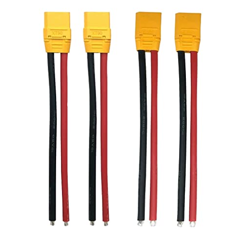 Boladge 2 Paar XT90H Batterie Stecker Männlich auf Buchse Steckverbinder Adapter mit 15CM 12AWG Silikon Kabel für RC Lipo Batterie FPV Racing Boladge 2 Paar XT90H Batterie Stecker Männlich auf Buchse Steckverbinder Adapter mit 15CM 12AWG Silikon Kabel für RC Lipo Batterie FPV Racing von Boladge