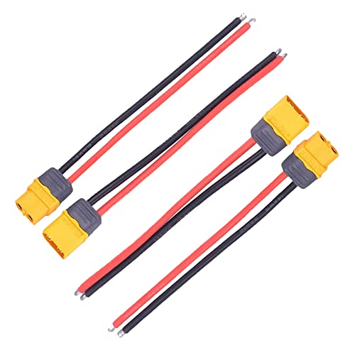 Boladge 2 Pairs Amass XT-60 XT60H Männlich und Buchse Stecker Verbinder Adapter Kabel mit 15CM 12AWG Kabel für RC Lipo Batterie FPV Racing Drohne von Boladge