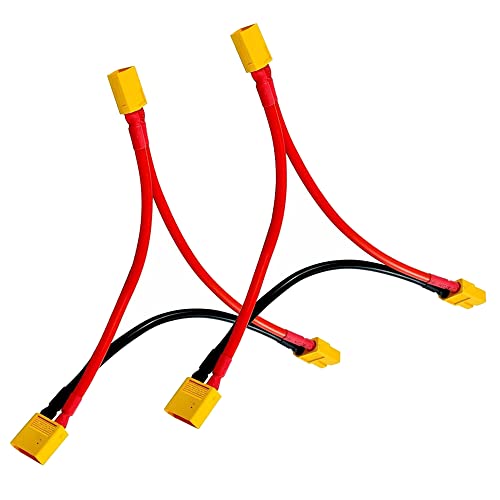 Boladge 2 Stücke XT60 Serielle Serien Anschluss Stecker 1-XT60 Buchse auf 2-XT60 Männlich Adapter Kabel 10CM 12AWG für RC Lipo-Akkus Boladge 2 Stücke XT60 Serielle Serien Anschluss Stecker 1-XT60 Buchse auf 2-XT60 Männlich Adapter Kabel 10CM 12AWG für RC Lipo-Akkus von Boladge