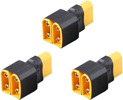 Boladge 3 Stück XT90 Parallele Stecker 1-Buchse zu 2-Männlich Adapter Splitter für Quadcopter Multirotor RC Lipo Batterie von Boladge