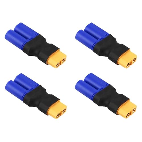 Boladge 4 Stück XT60 Buchse auf EC5 Männlich Steckverbinder Adapter für RC Lipo Akku von Boladge