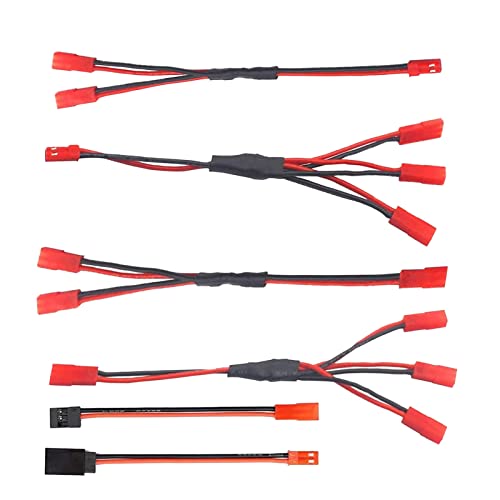 Boladge 6 Stücke 2 Pin JST Stecker Männlich Buchse Steckverbinder Kabel Y Kabel Parallel Adapter, JST auf JR Adapter für Traxxas TRX-4 RC Car Crawler Truck Lüfter ESC Akku Motor Boladge 6 Stücke 2 Pin JST Stecker Männlich Buchse Steckverbinder Kabel Y Kabel Parallel Adapter, JST auf JR Adapter für Traxxas TRX-4 RC Car Crawler Truck Lüfter ESC Akku Motor von Boladge
