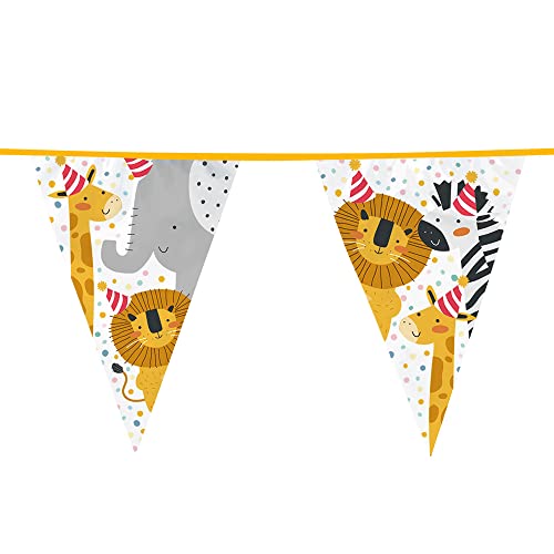 6m Wimpelkette * WILD ANIMALS * als Deko für Kindergeburtstag und Zoo-Party | Wilde Tiere Safari Kinder Geburtstag Party Girlande Bunting Flag 6m Wimpelkette * WILD ANIMALS * als Deko für Kindergeburtstag und Zoo-Party | Wilde Tiere Safari Kinder Geburtstag Party Girlande Bunting Flag von Boland