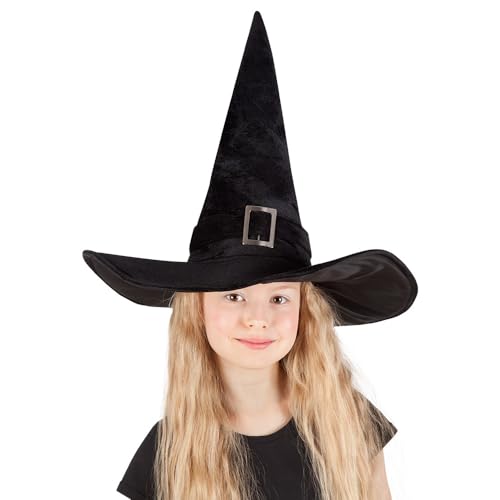 Boland 00157 - Hexen-Hut Kendra, für Kinder, Schwarz, silberne Schnalle, Kostüm, Accessoire, Karneval, Themenparty, Mottoparty Boland 00157 - Hexen-Hut Kendra, für Kinder, Schwarz, silberne Schnalle, Kostüm, Accessoire, Karneval, Themenparty, Mottoparty von Boland