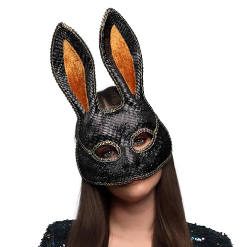 Boland 00187 - Maske Mystery Bunny, Faschingsmaske für Halloween und Karneval, Tiermaske, Kostümzubehör von Boland