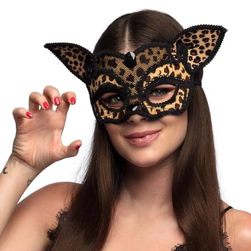 Boland 00188 - Augenmaske Leopard, Tiermaske Wildkatze, Maske für Kostüme, Karneval, Mottoparty und Halloween Boland 00188 - Augenmaske Leopard, Tiermaske Wildkatze, Maske für Kostüme, Karneval, Mottoparty und Halloween von Boland