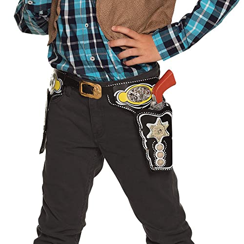 Boland 00581 - Cowboy Halfter doppelt Deputy, schwarz , Gürtel mit goldener Schnalle, Kinder, ca. 103 cm, Lederoptik, Karneval, Halloween, Mottoparty, Geburtstag, Fasching, Verkleidung, Theater Boland 00581 - Cowboy Halfter doppelt Deputy, schwarz , Gürtel mit goldener Schnalle, Kinder, ca. 103 cm, Lederoptik, Karneval, Halloween, Mottoparty, Geburtstag, Fasching, Verkleidung, Theater von Boland