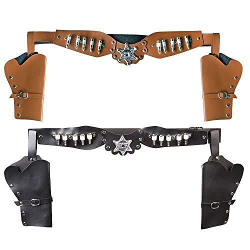 Boland 00583 - Cowboy Halfter doppelt, 2 Farben sortiert, Waffen Halter für Cowboy Kostüm, Zubehör für Karneval und Mottoparty Boland 00583 - Cowboy Halfter doppelt, 2 Farben sortiert, Waffen Halter für Cowboy Kostüm, Zubehör für Karneval und Mottoparty von Boland