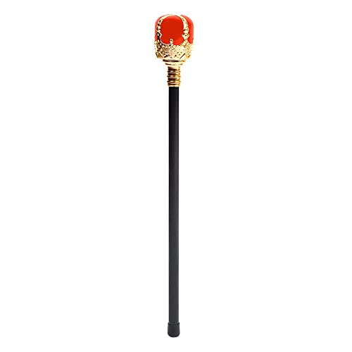 Boland 00608 - Königs-Zepter, 48 cm, schwarzer Stab mit gold-roter Krone, 'Accessoire, Kostüm, Karneval, Halloween, Mottoparty Boland 00608 - Königs-Zepter, 48 cm, schwarzer Stab mit gold-roter Krone, 'Accessoire, Kostüm, Karneval, Halloween, Mottoparty von Boland