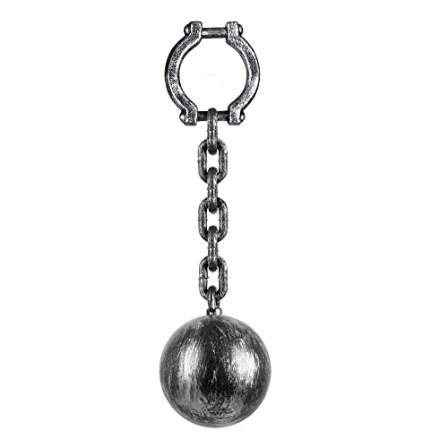 Boland 00613 - Kugel mit Kette, Fußfessel, 53cm, Grau, Halloween, Dungeon, Mottoparty, Gefangene, Karneval Boland 00613 - Kugel mit Kette, Fußfessel, 53cm, Grau, Halloween, Dungeon, Mottoparty, Gefangene, Karneval von Boland