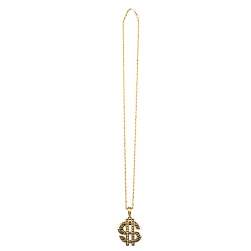 Boland 00633 - Halskette Dollar, Kette mit Dollarzeichen, Gold, Gangster-Look, Mafia-Boss, Millionär, Accessoire, Karneval, Mottoparty Boland 00633 - Halskette Dollar, Kette mit Dollarzeichen, Gold, Gangster-Look, Mafia-Boss, Millionär, Accessoire, Karneval, Mottoparty von Boland