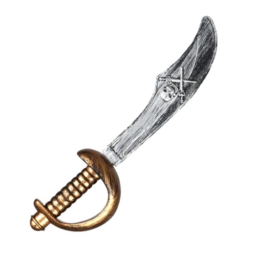 Boland 00696 - Piratenschwert, 37cm, glänzend, Klinge mit Totenkopf und Schwertern, Kinder, Erwachsene, silber, gold, Seeräuber, Pirat, Karneval, Fasching, Halloween, Jack, Verkleidung, Theater Boland 00696 - Piratenschwert, 37cm, glänzend, Klinge mit Totenkopf und Schwertern, Kinder, Erwachsene, silber, gold, Seeräuber, Pirat, Karneval, Fasching, Halloween, Jack, Verkleidung, Theater von Boland