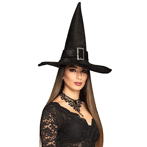 Boland 00900 - Hexenhut Kendra, schwarz, für Erwachsene, Hut, Kopfbedeckung, Zauberer, Hexe, Kostüm, Karneval, Mottoparty, Halloween Boland 00900 - Hexenhut Kendra, schwarz, für Erwachsene, Hut, Kopfbedeckung, Zauberer, Hexe, Kostüm, Karneval, Mottoparty, Halloween von Boland