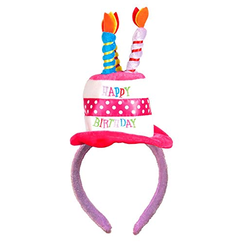 Boland 00940 - Haarreif Happy Birthday, Tiara mit Mini-Hut für den Geburtstag, Torte, Geschenk, Überraschung, Party, Dekoration von Boland