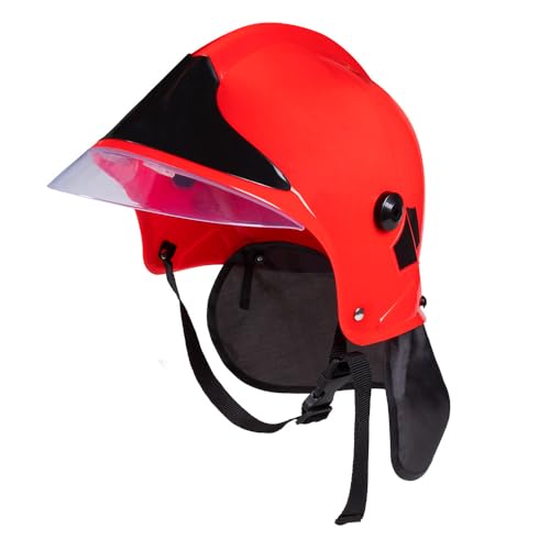 Boland 01411 - Feuerwehr-Helm, Rot-Schwarz, für Erwachsene, verstellbare Größe, mit Visier, Kostüm, Karneval, Mottoparty Boland 01411 - Feuerwehr-Helm, Rot-Schwarz, für Erwachsene, verstellbare Größe, mit Visier, Kostüm, Karneval, Mottoparty von Boland