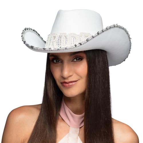 Boland 01436 - Cowboyhut Bride, Hut für JGA, Karneval und Mottoparty, Hochzeit, Braut, Einheitsgröße Boland 01436 - Cowboyhut Bride, Hut für JGA, Karneval und Mottoparty, Hochzeit, Braut, Einheitsgröße von Boland