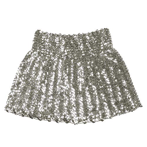 Boland 01722 - Mini Rock mit Pailletten, Silber, Einheitsgröße für Erwachsene, dehnbarer Gummibund, Disco, Kostüm, Karneval, Mottoparty Boland 01722 - Mini Rock mit Pailletten, Silber, Einheitsgröße für Erwachsene, dehnbarer Gummibund, Disco, Kostüm, Karneval, Mottoparty von Boland