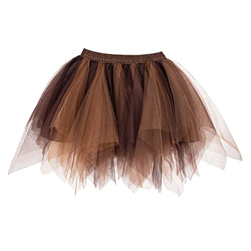 Boland 01769 - Premium-Petticoat, Braun-Taupe, 3-lagiger Rock, dehnbarer Bund, Mini-Rock aus Tüll, Steampunk, Kostüm, Karneval, Mottoparty Boland 01769 - Premium-Petticoat, Braun-Taupe, 3-lagiger Rock, dehnbarer Bund, Mini-Rock aus Tüll, Steampunk, Kostüm, Karneval, Mottoparty von Boland